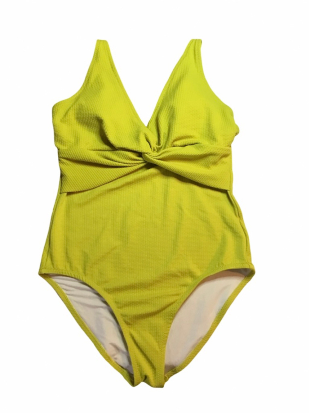 Old Navy Lime Green Textured One Piece Swimsuit L